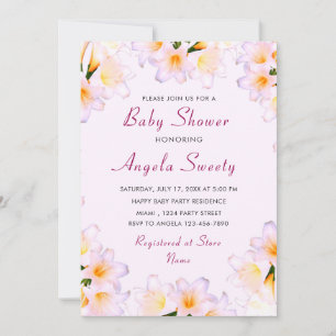 Design Your Own Lilies Baby Shower Invitation