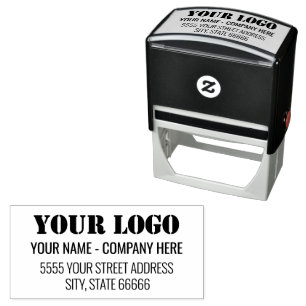 Design Your Own Logo Address Self-inking Stamp
