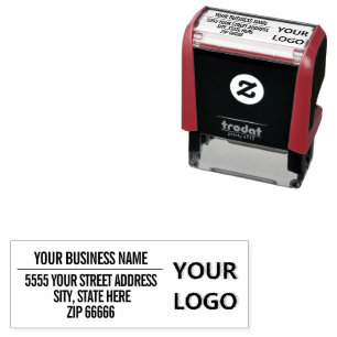 Design Your Own Logo Address Self-inking Stamp