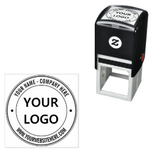 Design Your Own Logo and Text Round Stamp Template