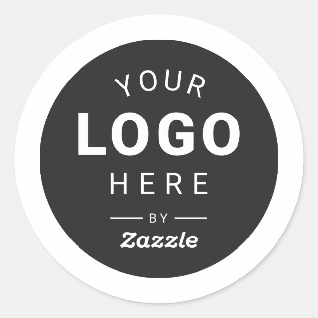 Design Your Own Logo Design Classic Round Sticker (Front)
