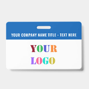 Design Your Own Logo or Photo Name Business Badge ID Badge