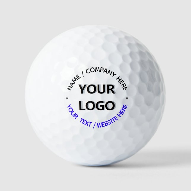 Design Your Own Logo Stamps Golf Balls Example (Front)