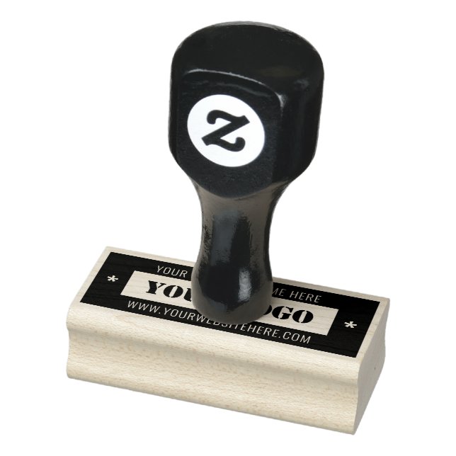 Design Your Own Logo Text Rubber Stamp Template (Stamp)