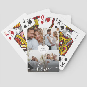 Design Your Own Love Collage Photography Playing Cards