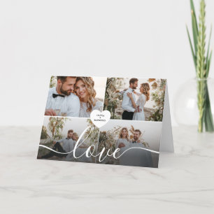 Design Your Own Love Collage Photography Thank You Card