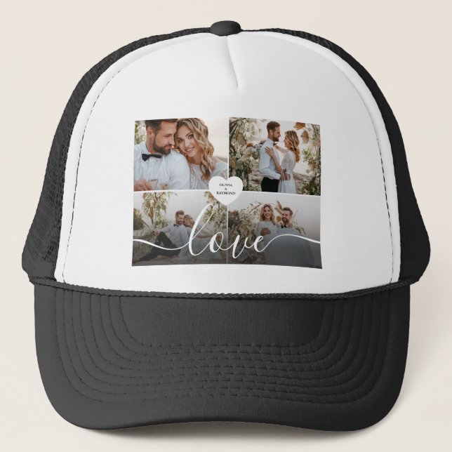 Design Your Own Love Collage Photography Trucker Hat (Front)