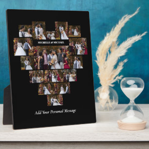 Design Your Own Love Heart Shaped Photo Collage Plaque