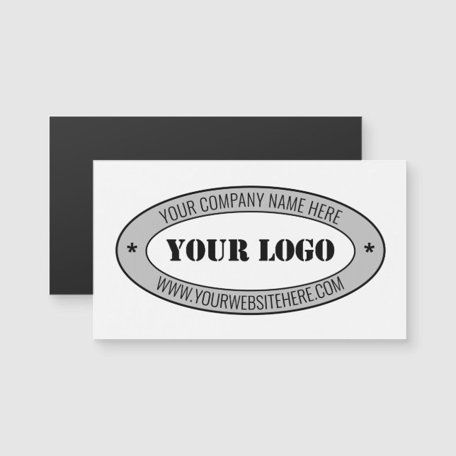 Design Your Own Magnetic Business Card with Logo (Front/Back)