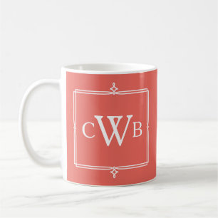 Design Your Own Monogram Customisable Colour Hue Coffee Mug
