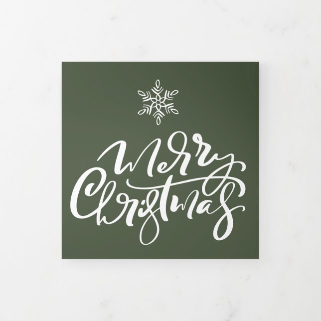 Design Your Own Multi Photo Christmas Holiday Tri-Fold Holiday Card (Cover)