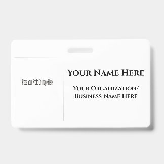 Design Your Own Name Badge ID Badge