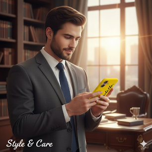 Design Your Own Name on This Gold iPhone 16 Plus Case