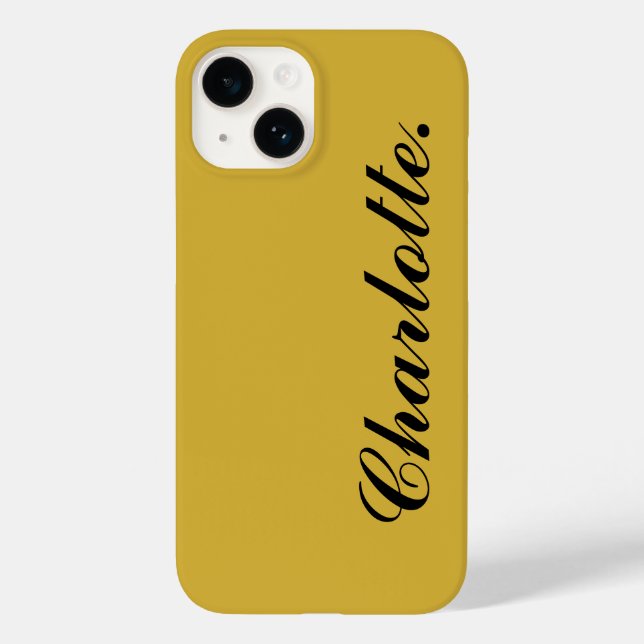 Design Your Own Name on This Metallic Gold Case-Mate iPhone Case (Back)