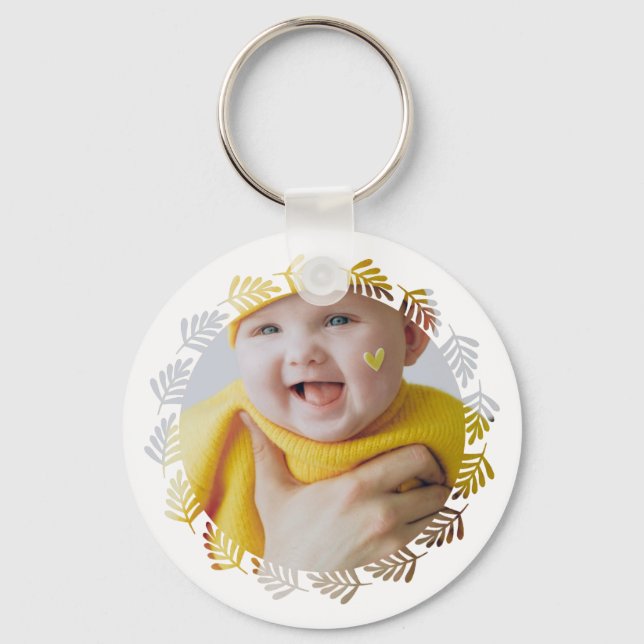 Design Your Own One of a Kind Personalised Keychai Key Ring (Front)