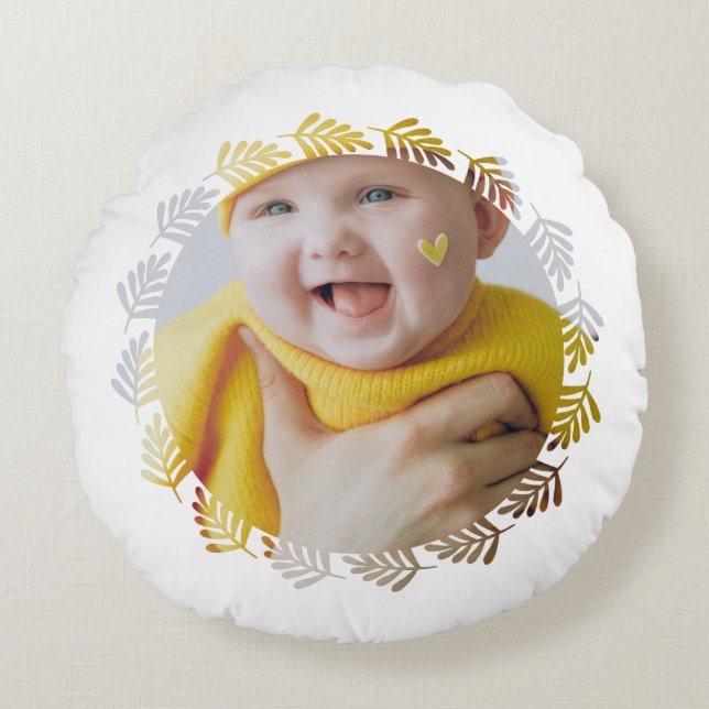 Design Your Own One of a Kind Personalised Round Cushion (Front)