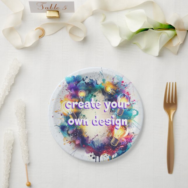 Design your own paper boards plate (Wedding)