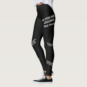 Design Your Own Personalised High Waist Black Leggings