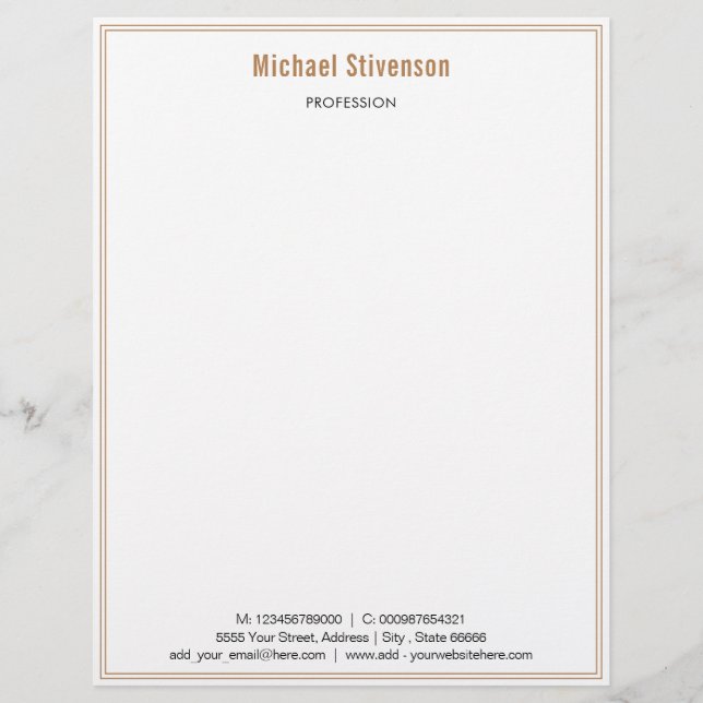 Design Your Own Personalised Letterhead (Front)
