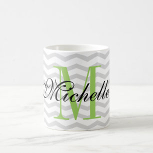 Design your own personalised monogram chevron mug