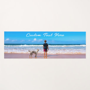 Design Your Own Pet Photo Yoga Mat Custom Text