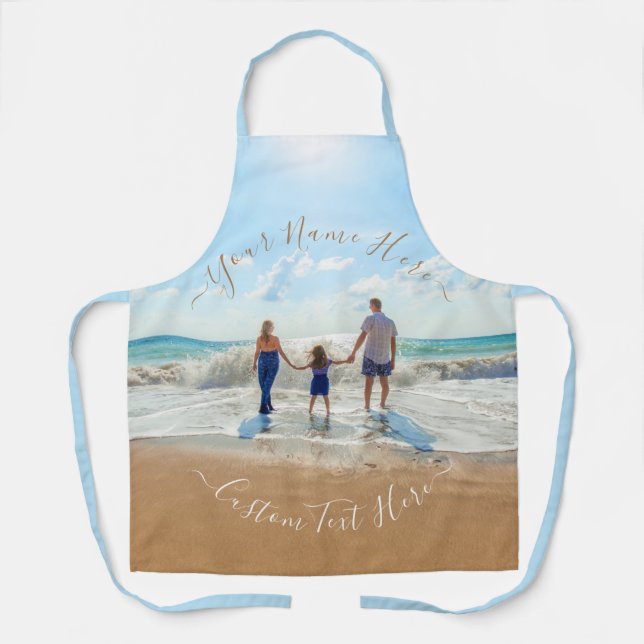 Design Your Own Photo Apron Custom Text and Name (Front)