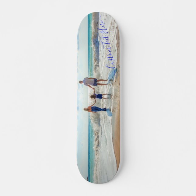 Design Your Own Photo Skateboard with Custom Text (Front)