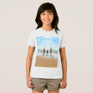 Design Your Own Photo T-Shirt with Custom Text Tri-Blend Shirt
