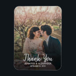 Design your own photo Thank you Wedding Magnet<br><div class="desc">Design your own photo Thank you Wedding card.
Elegant photo magnet to say Thank you to your wedding guests.
You can add your own photo,  add your own text and names.</div>