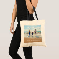 Design Your Own Photo Tote Bag with Custom Text