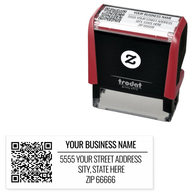 Design Your Own QR Code Address Self-inking Stamp (In Situ)