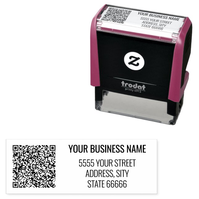 Design Your Own QR Code Address Stamp Example (In Situ)