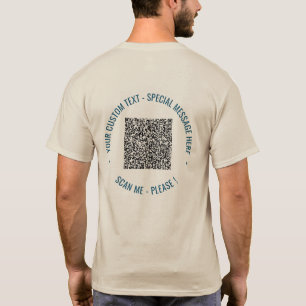 Design Your Own QR Code and Custom Text T-Shirt