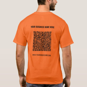 Design Your Own QR Code and Text Business T-Shirt
