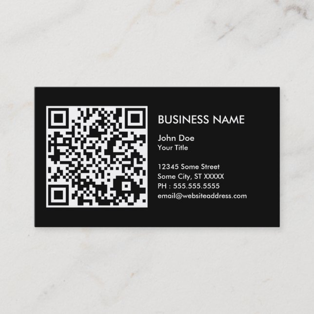 design your own QR code Business Card (Front)