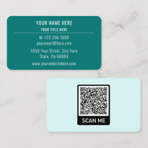 Design Your Own QR Code Business Card Choose Colou