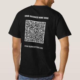Design Your Own QR Code Business T-Shirt Template