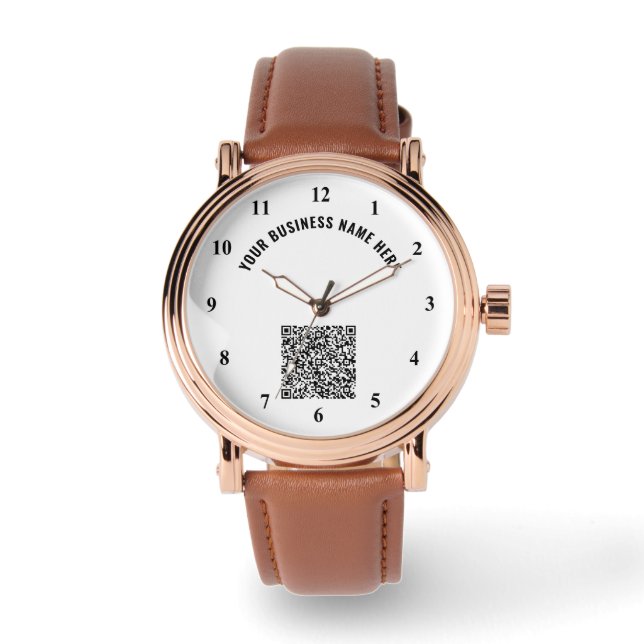 Design Your Own QR Code Custom Text Watch Template (Front)