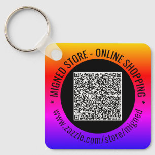 Design Your Own QR Code Keychain with Custom Text