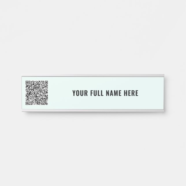 Design Your Own QR Code Name Door Sign Example (Front)