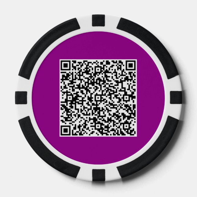 Design Your Own QR Code Poker Chips Template (Front)