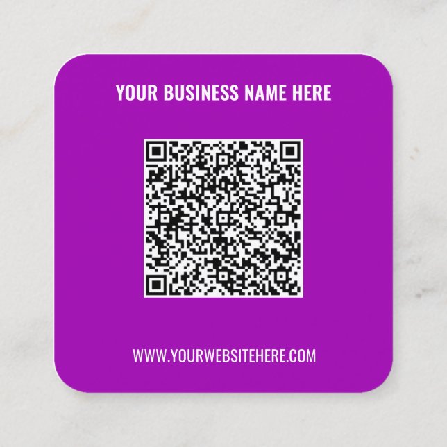 Design Your Own QR Code Promotional Business Cards (Back)