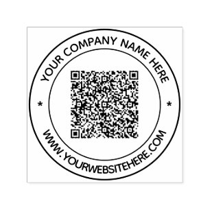 Design Your Own QR Code Round Stamp Example