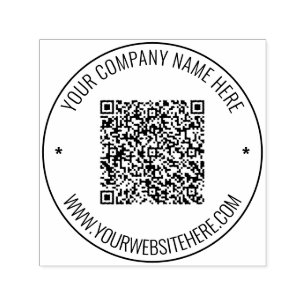 Design Your Own QR Code Round Stamp Example