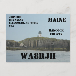 Design Your Own QSL HAM Radio Operator Lighthouse Postcard
