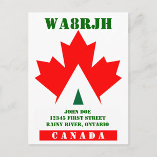 Design Your Own QSL HAM Radio Operator Op Frog Postcard