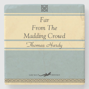 Design Your Own Retro Book Cover Stone Coaster