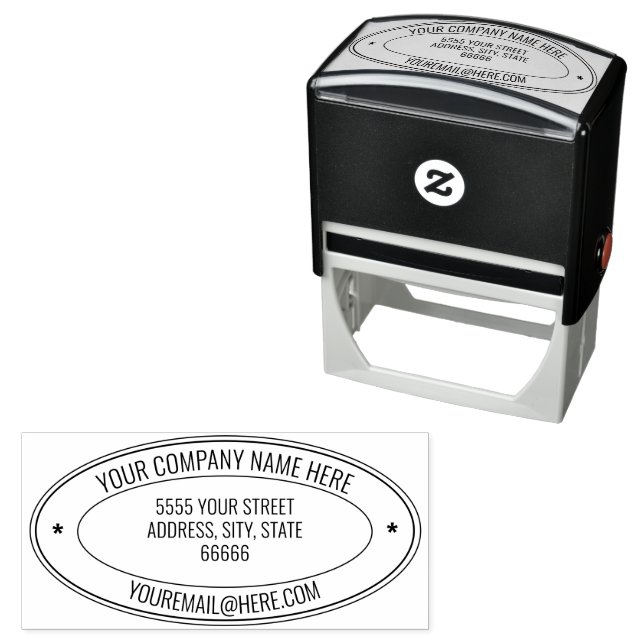 Design Your Own Return Address Oval Stamp Template (In Situ)