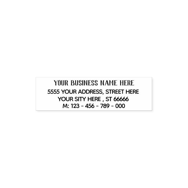 Design Your Own Return Address Self-inking Stamp (Design)