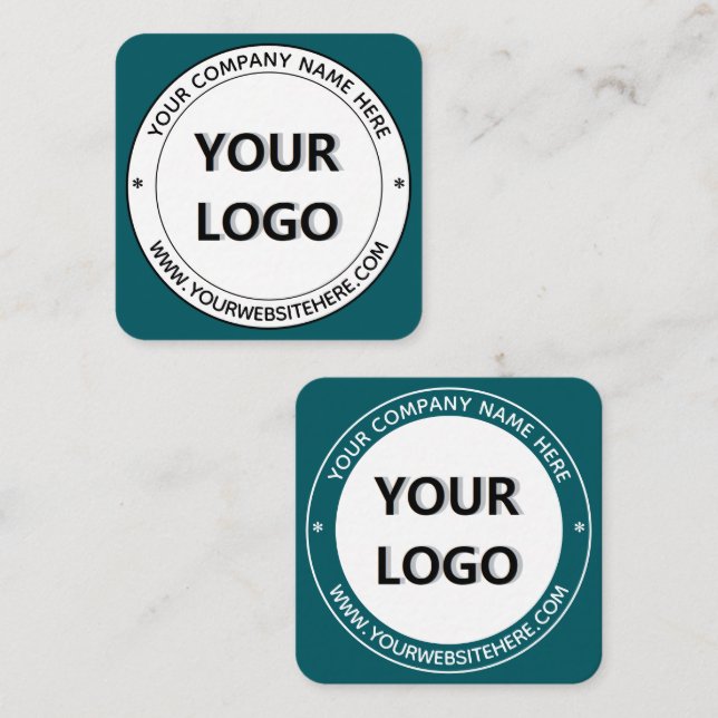 Design Your Own Round Stamp Business Card Template (Front/Back)